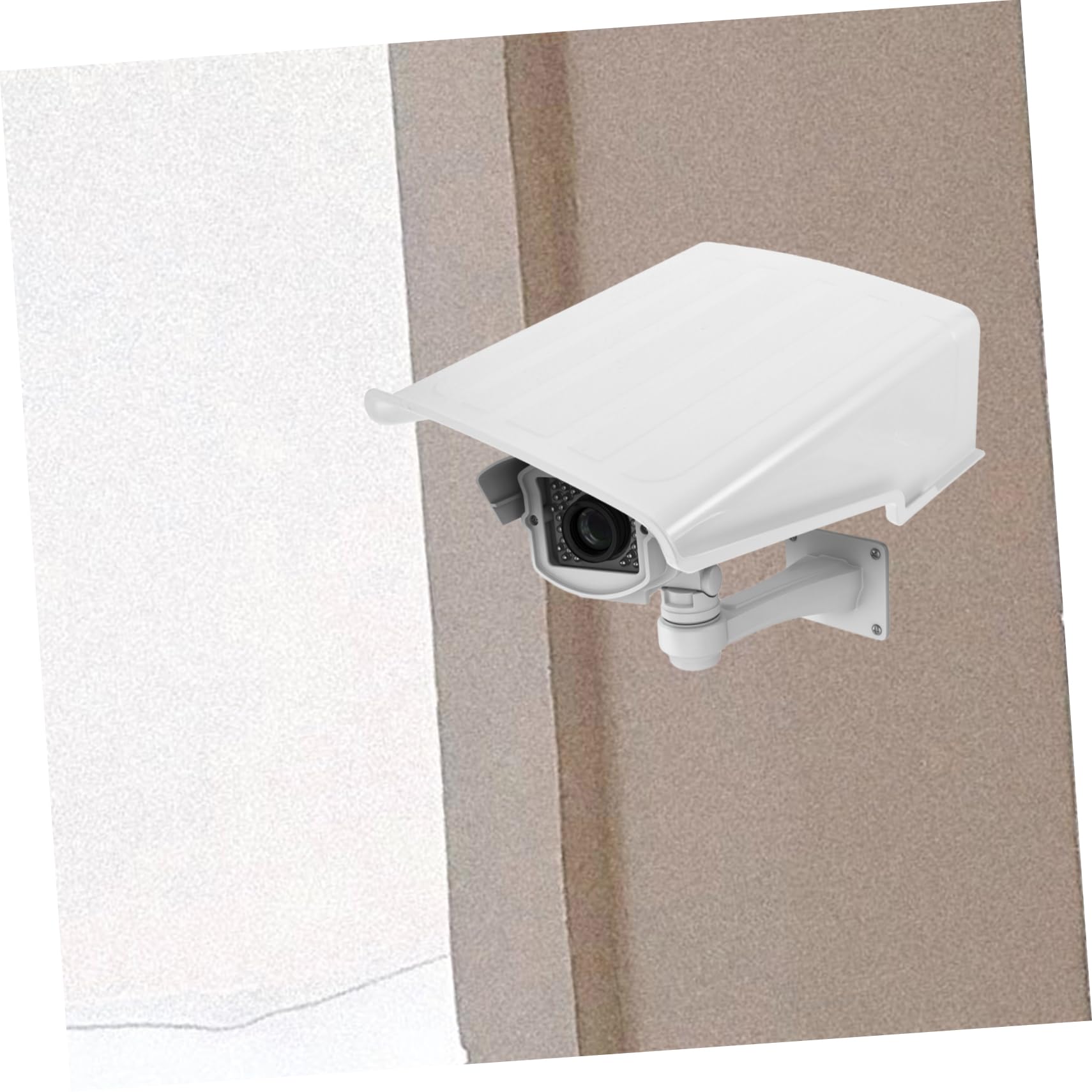 HOMSFOU Housse De Pluie pour Appareil Photo Bouclier De Caméra Extérieure Housse De Pluie pour Sonnette Caméra De Housse De Pare-Pluie Abri Protéger Blanche Plastique Protection Solaire
