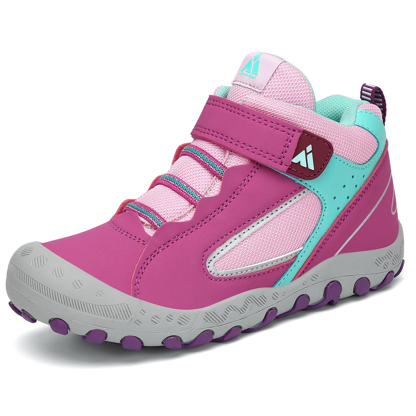 Mishansha Kids Hiking Boots Toddler Girls Boys Hiking Shoes Water-Resistant Anti-Collision Non-Slip Athletic Outdoor Trekking Boots — view 11