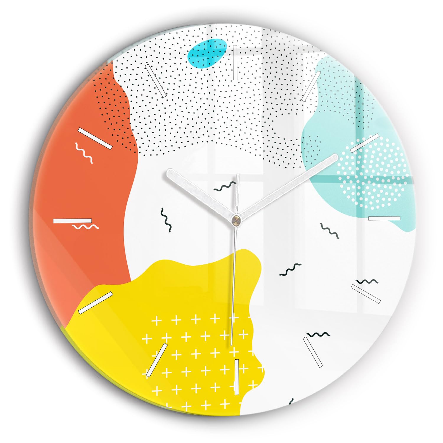 Horloge en verre haut de gamme Wallfluent avec mécanisme silencieux