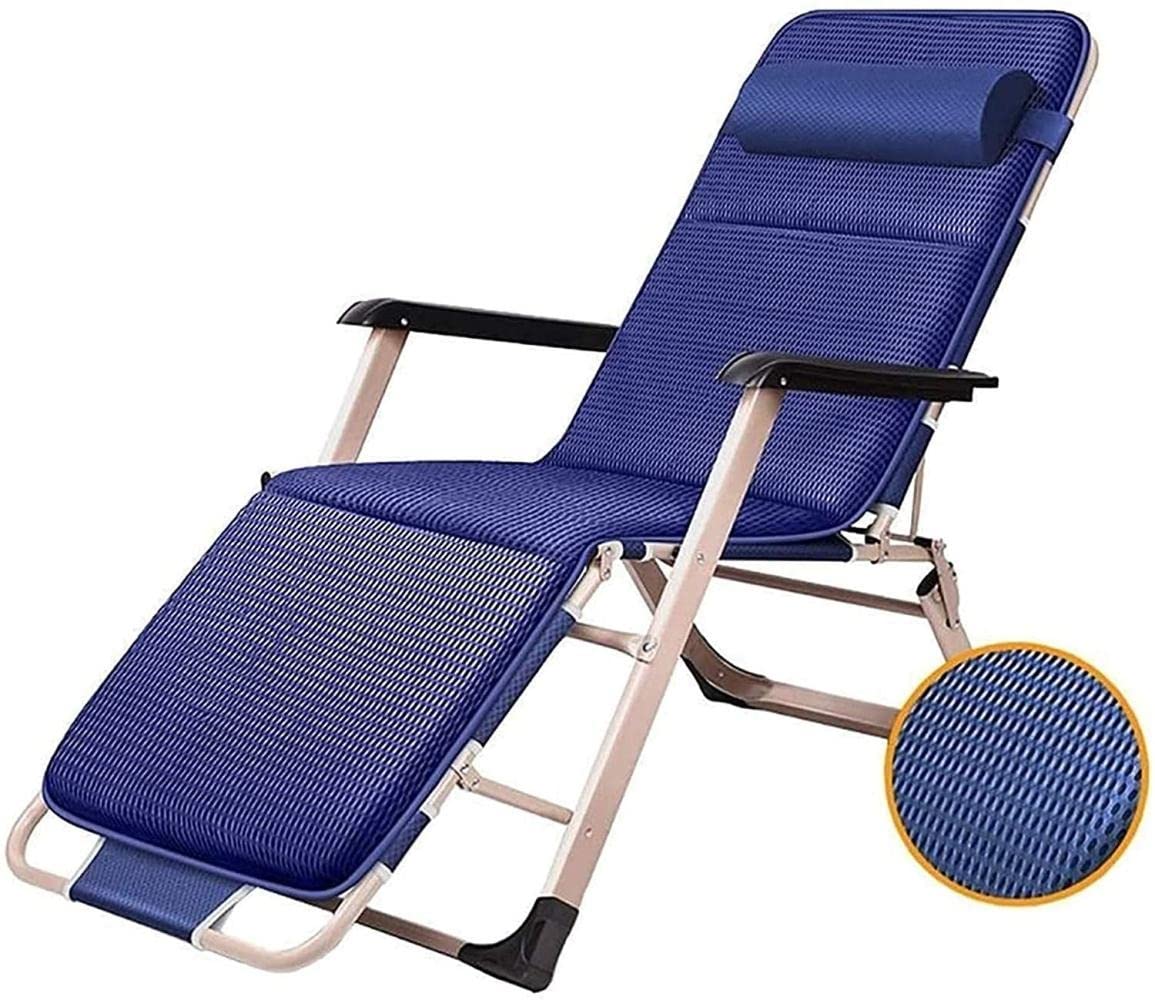 Chaise pliante inclinable avec coussins denses pour un confort lounge absolu