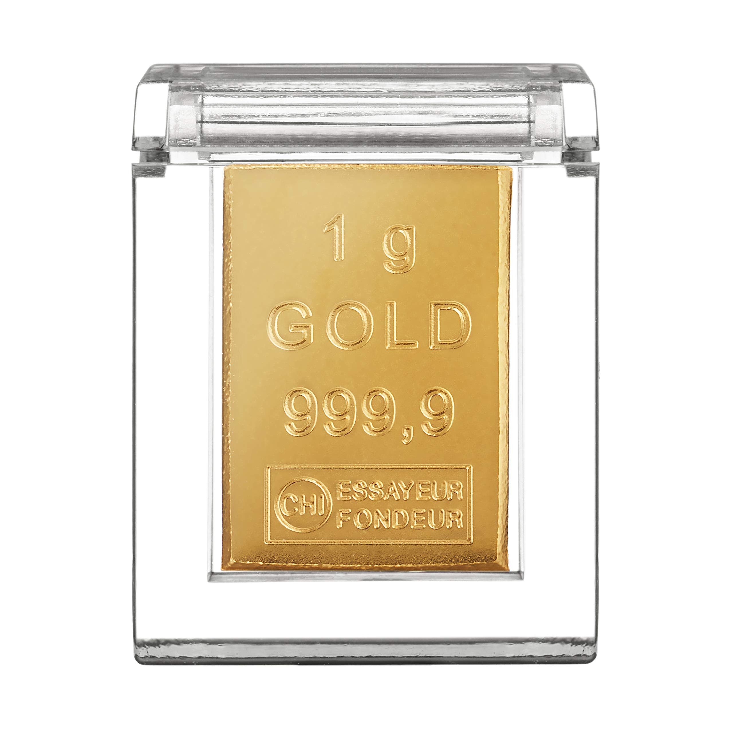 Goldstücke24 - Geschenk zur Kommunion - Goldbarren 1g in hochwertiger Kapsel inkl. Etui (weiß) und Grußkarte - Gold zur Kommunion verschenken