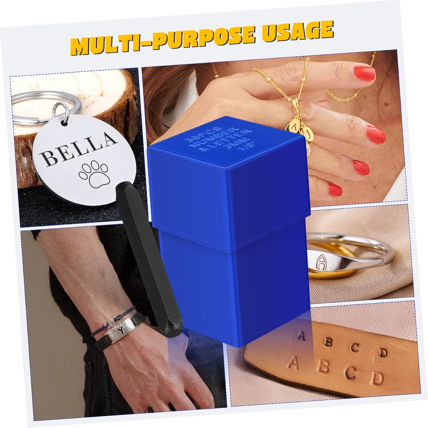 Lurrose Metal Letter Number Punch Craft Stamps High Punch Tools Jewelry Making Kit Versatile Punching for Metal Plastic Paper