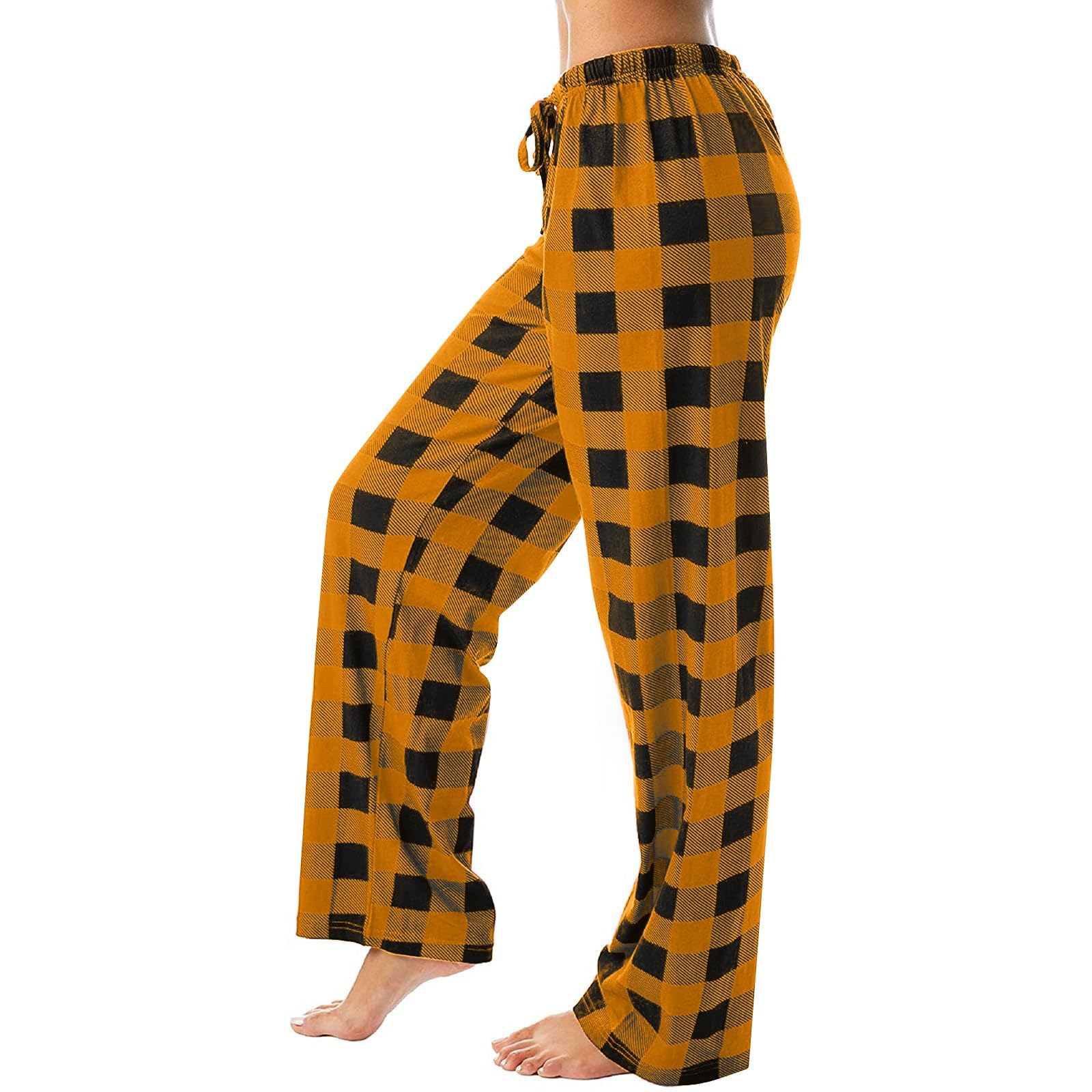 TWGONE Women's Pajamas Pants Plaid Stretch Casual Loose Comfy Pants Sleep Bottom Lounge Cute Pajama Sleepwear