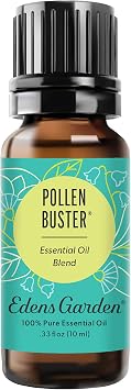 Edens Garden Pollen Buster Essential Oil Blend- 100% Pure Premium Grade, Undiluted, Natural, Therapeutic, Aromatherapy, The Best for Diffusing, Skin, Humidifiers, Kid Safe 10 ml .33 fl oz