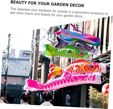 6pcs Unique Carp Windsocks Japanese Style Decorative Flag Koinobori Decoration