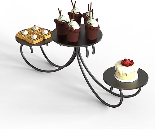 Soporte de plástico de 3 niveles para cupcakes, postre, pastelitos, torta de exhibición de dulces de frutas para bodas, fiestas de cumpleaños,