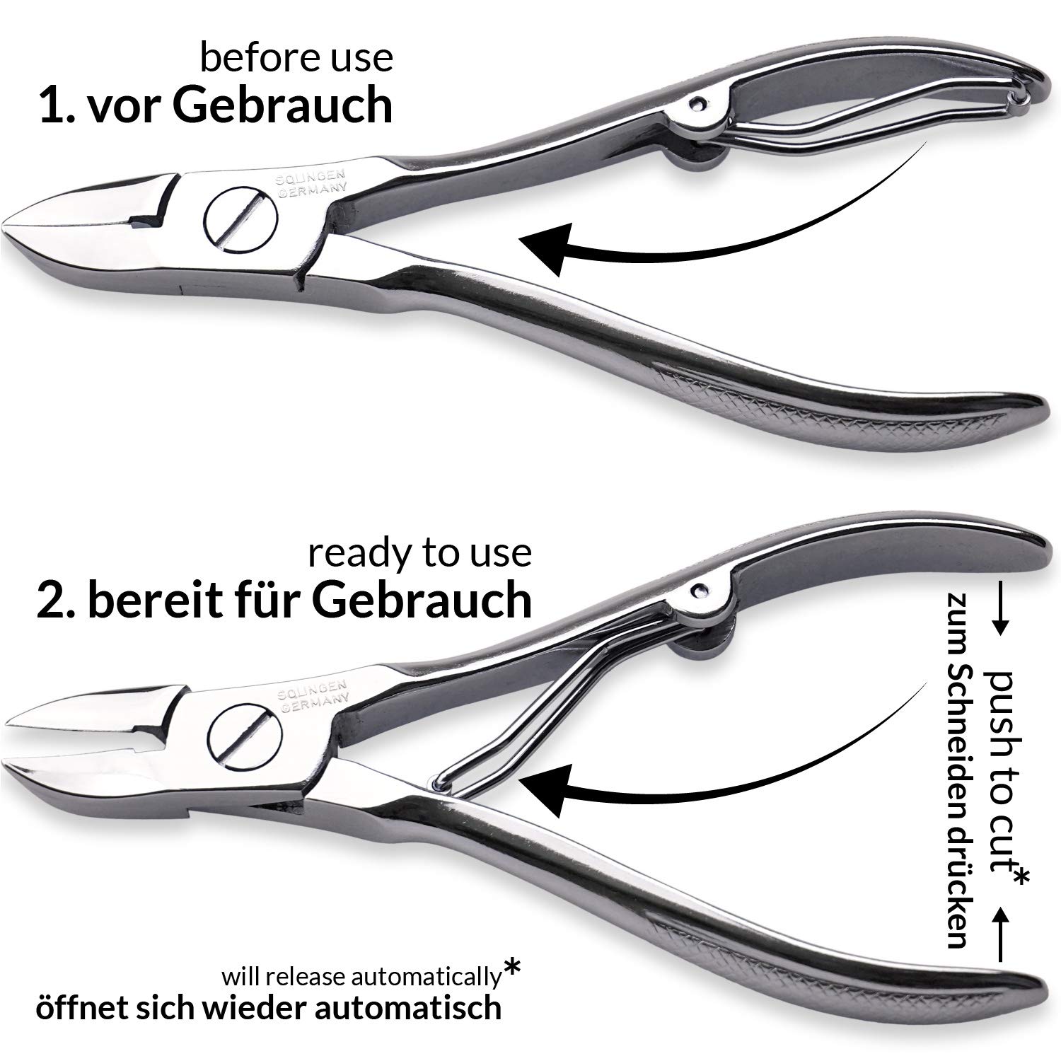 Solingen Manicure Set for Women & Men, 7-Piece Pedicure Kit Made in Germany with Nail Nippers - Image 3