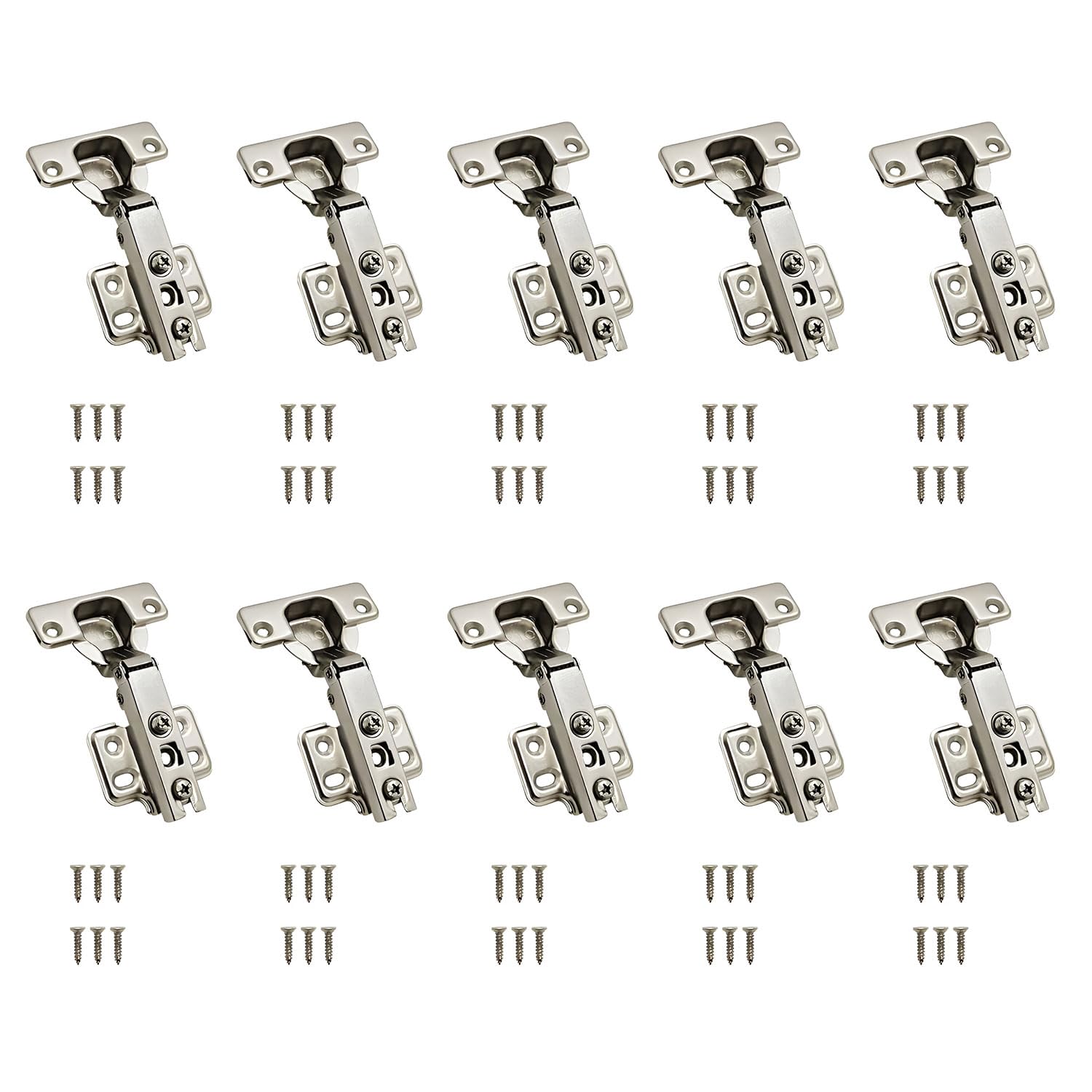 Volo Pack of 5 Set European Style Mild Steel Concealed Cabinet Hinges, 0 Crank- Full Overlay (Auto Hinge 0 Crank)-picture-29