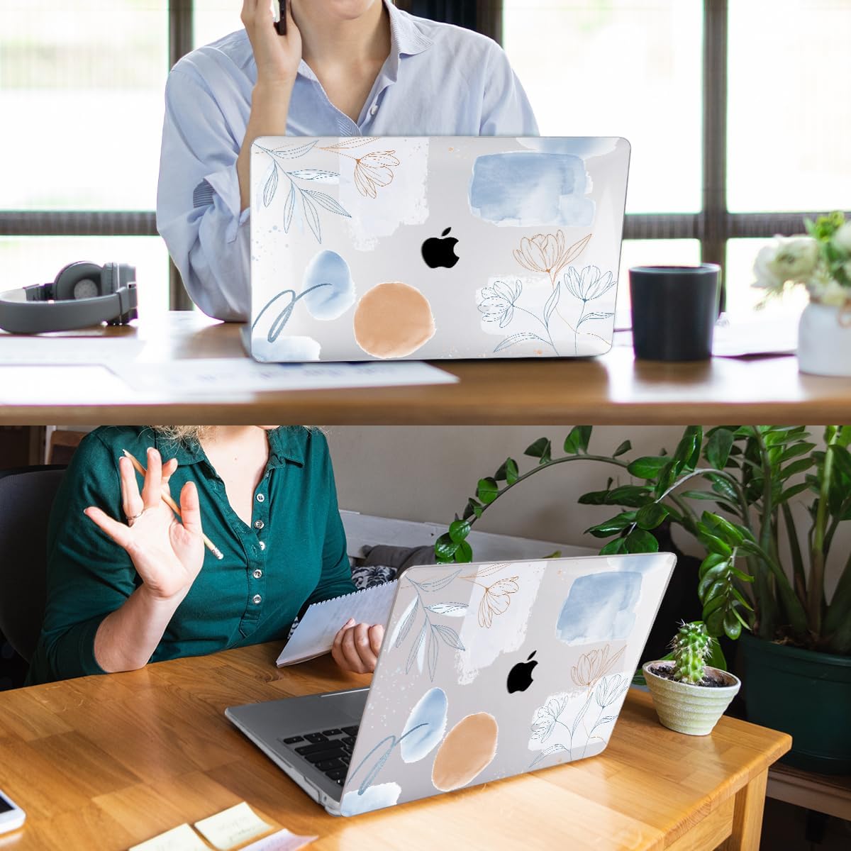 YSCLBAHUK for MacBook Air 13.6 inch M5 M4 M3 M2 Case 2026-2022 Model A3449 A2681 A3113 A3240 Cover, Printed Pattern Plastic Hard Shell Cover, Keyboard Cover+Screen+Trackpad Film,Serenity
