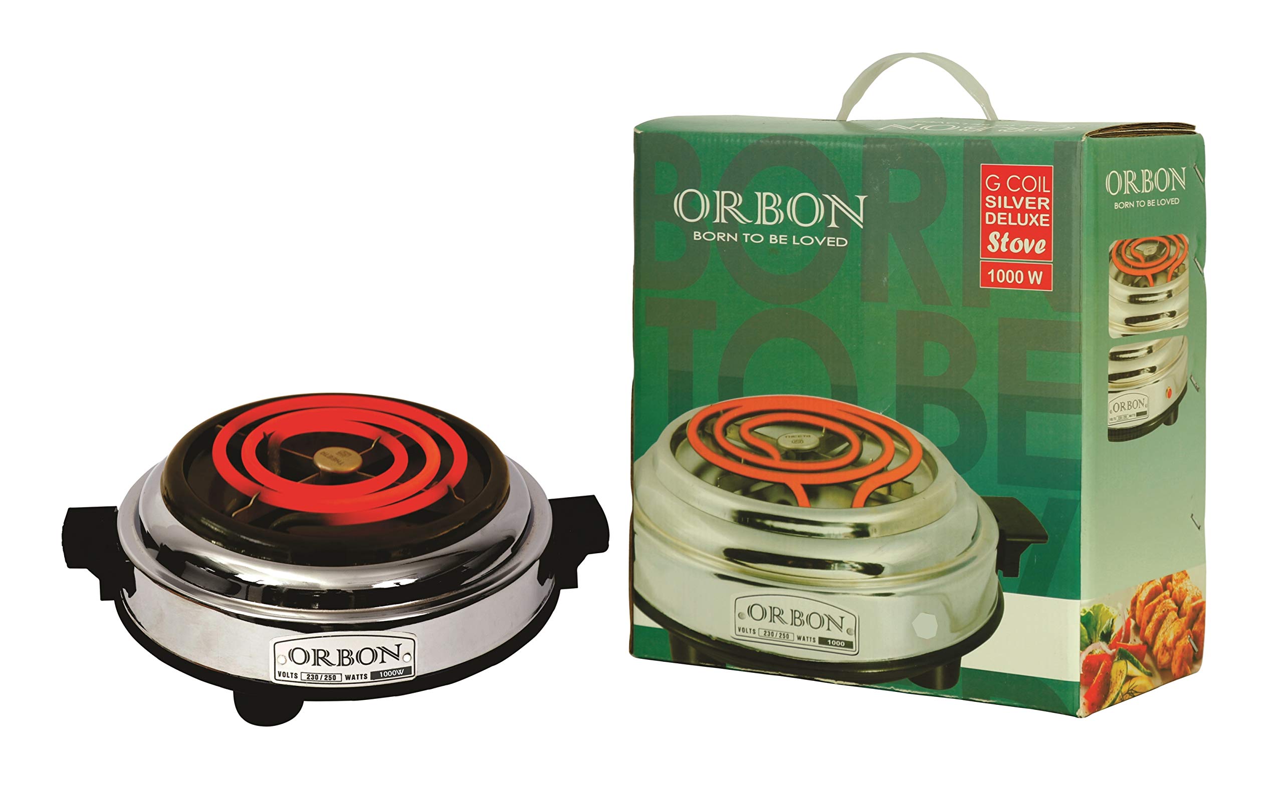 Buy ORBON 1000 Watt Round Silver Chrome G Coil Stove Hot Plate