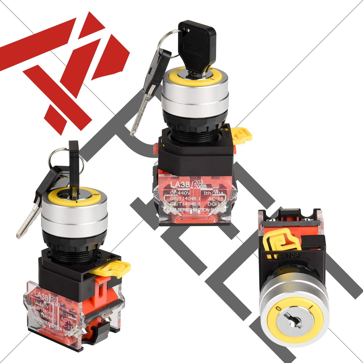 Bеѕt Prоmо APIELE 22mm Key Switch 440V 10A 1NO1NC (2 Position, Momentary)