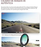 Vista 4 de Vantrue Cámara frontal E1 Pro 4K Mini Dash Cam frontal, STARVIS 2 PlatePix HDR visión nocturna para automóvil, GPS WiFi 5G integrado, pantalla IPS