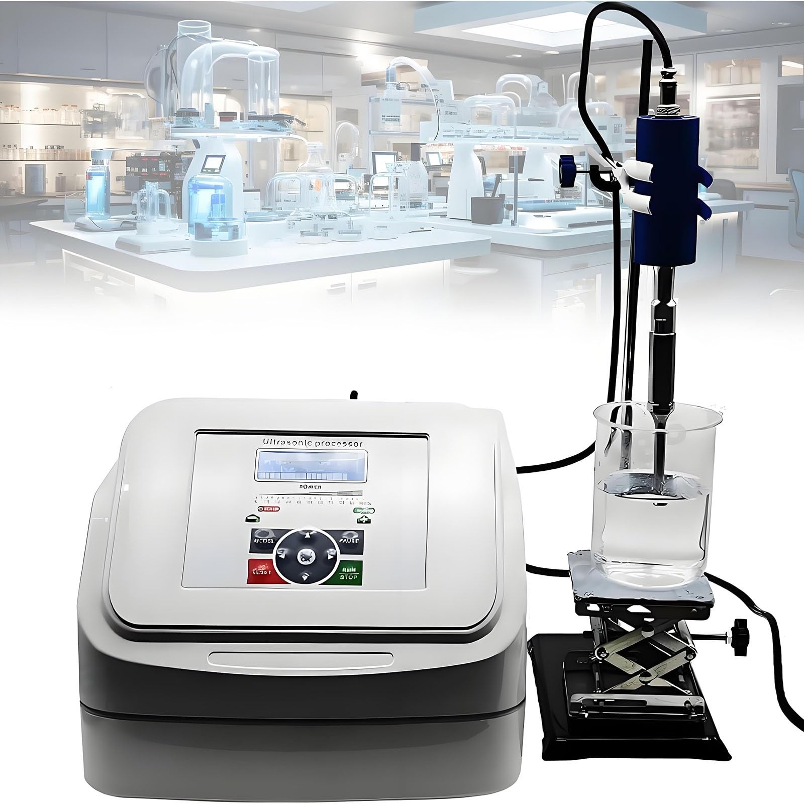 Homogenizator ultradźwiękowy do użytku laboratoryjnego, procesor ultradźwiękowy, emulgowanie z kontrolą czasu, wydajność przetwarzania 10–600 ml(3mmprobe)