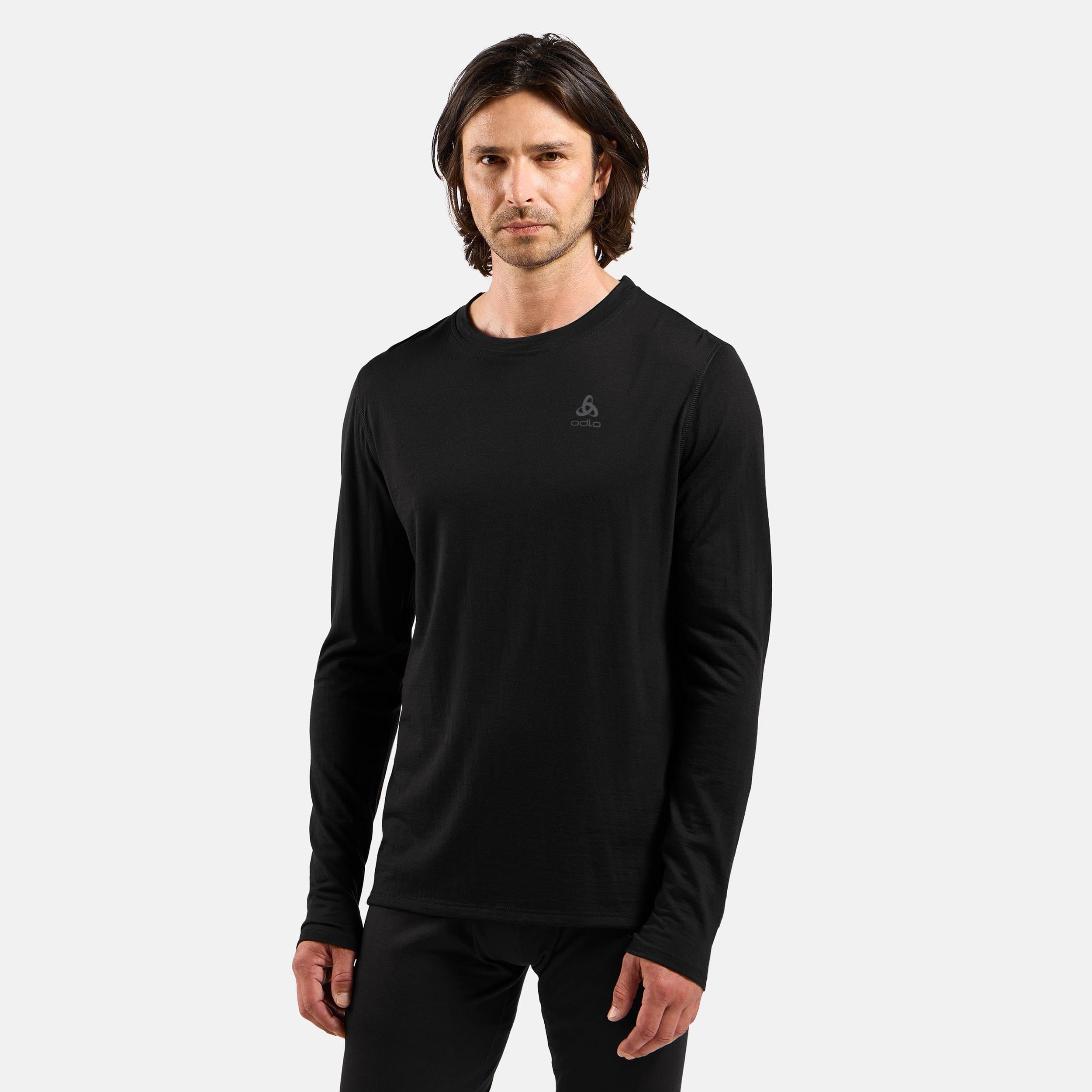 Odlo Merino 160Crew Haut Manches Longues Hommes Black
