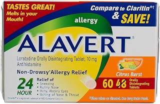 Alavert Allergy Relief Non-Drowsy Citrus Burst, 60 Tablets (Pack of 3)