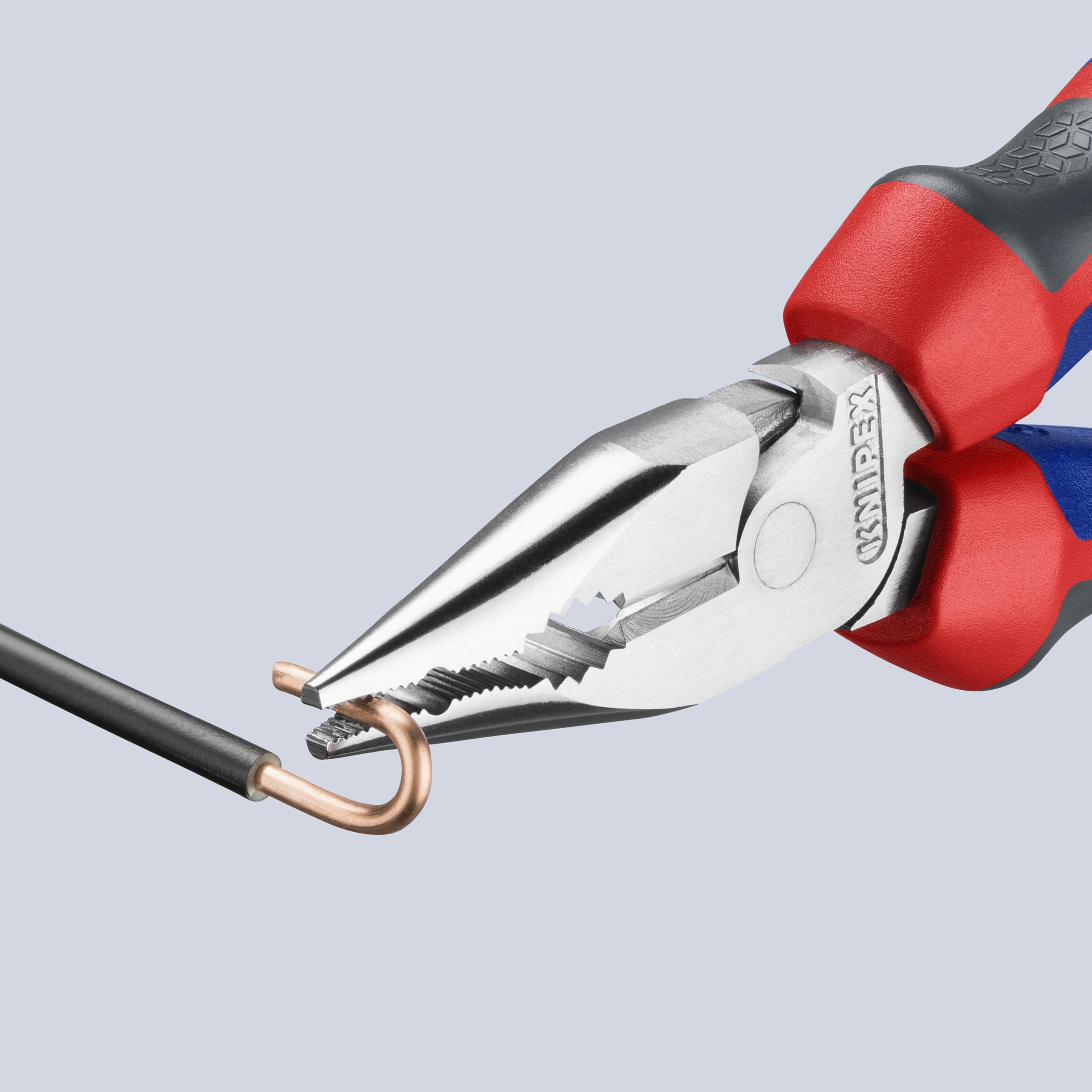 KNIPEX Szczypce uniwersalne z ostro zakończonymi szczękami chromowany z rękojeściami Comfort 145 mm, 08 25 145