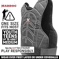 Vista 4 de Maddog Sports Padded Chest Protector - Lightweight Paintball Airsoft Impact Protection Vest Front/Back Padding with Adjustable Waist Straps - One