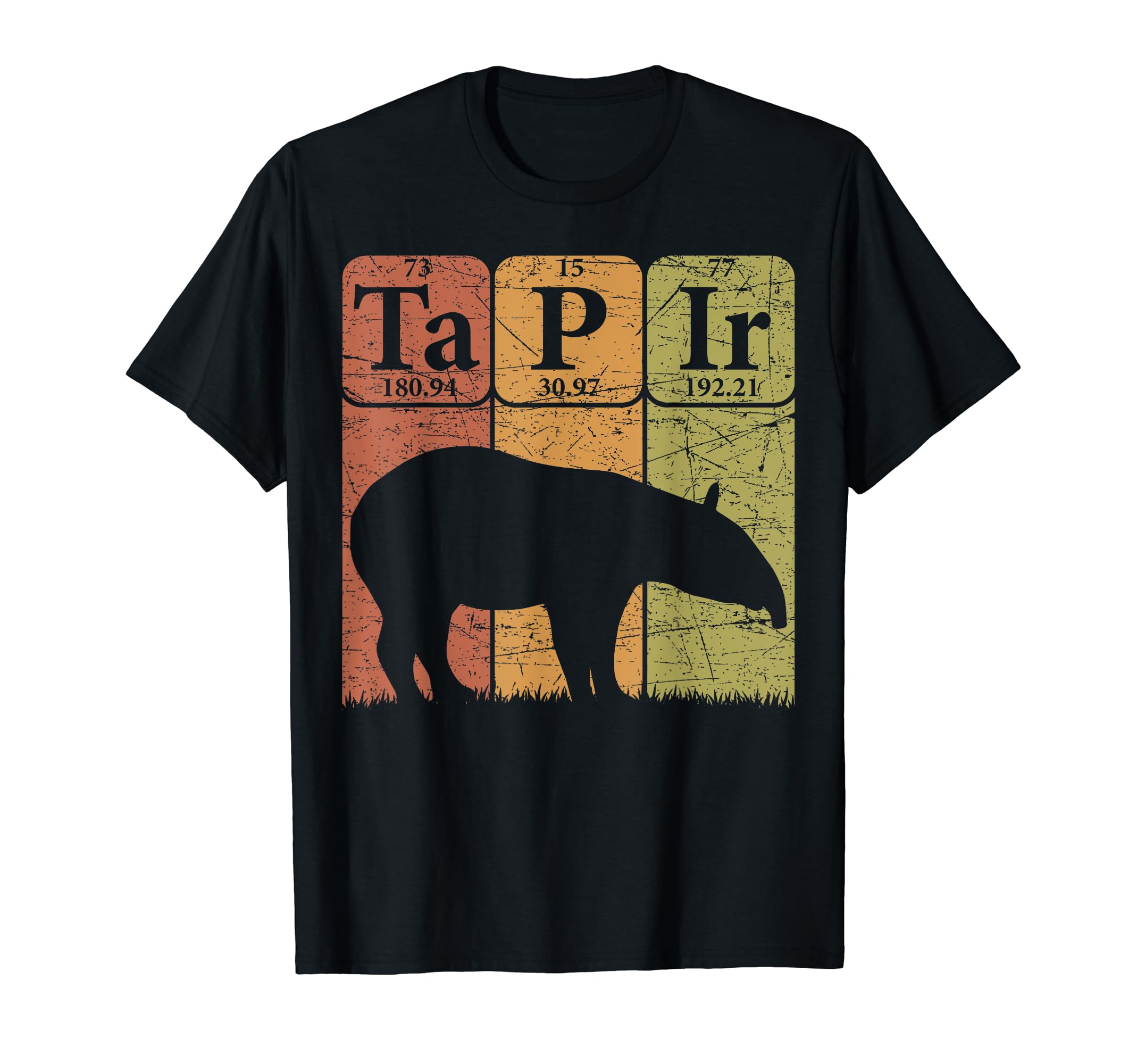 Tapir Periodic Table Elements Tapir Retro Animal Lover T-Shirt