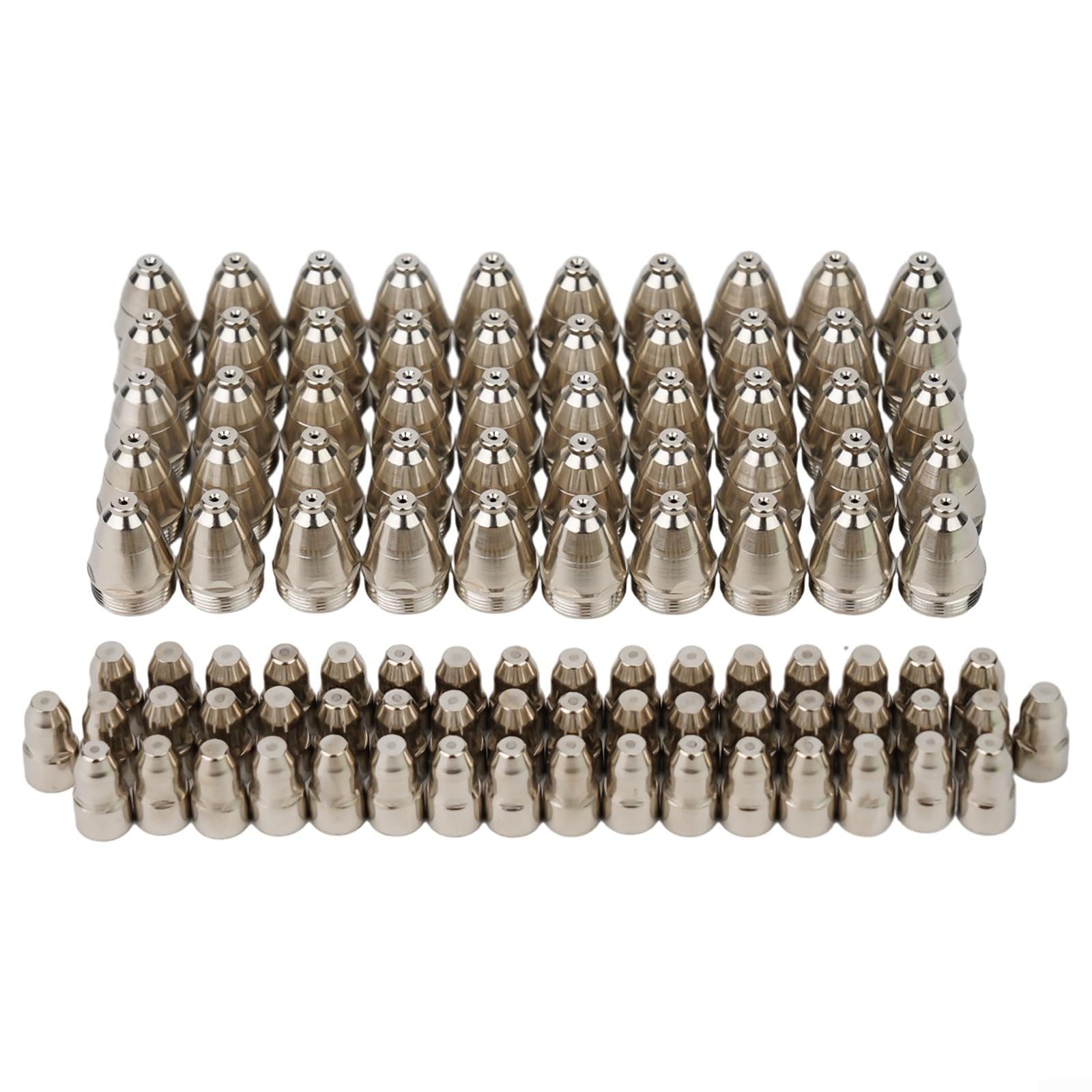 for P80 Plasma Electrode Tip and .5mm Cutter Torch Nozzle for Air Plasma Cutting Consumables, Plasma Cutter Replacement Parts with CuCrZr Nozzle Guard(1.3mm)