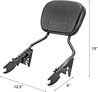 Vista 2 de Dasen Barra de sissy desmontable compatible con Harley Touring, respaldo del pasajero de liberación rápida compatible con Touring Road Glide Street