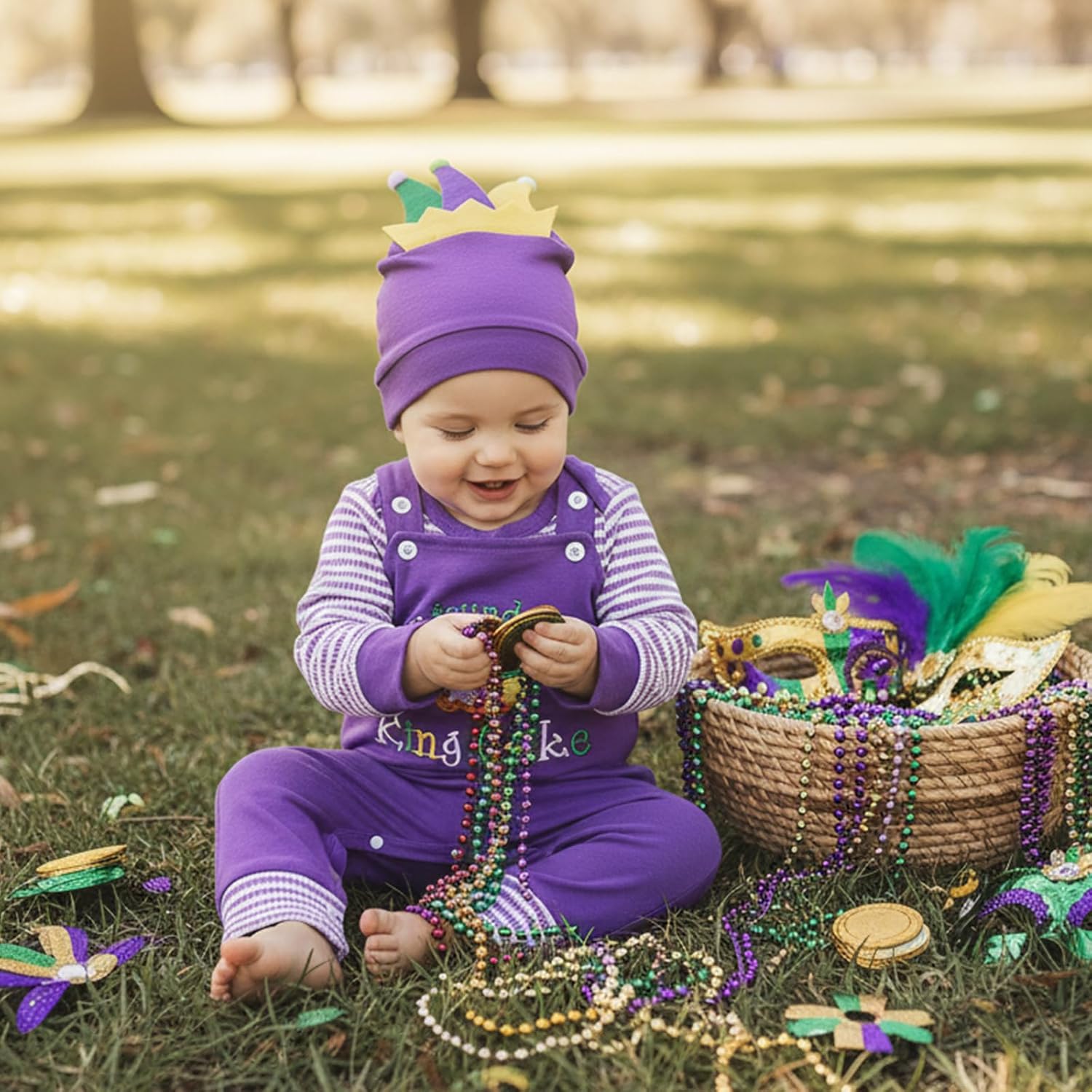 Newborn Baby Boy Valentines Outfit Stripe Long Sleeve Romper Letter Embroidery Suspender Pants Hat Clothes Set - Image 4