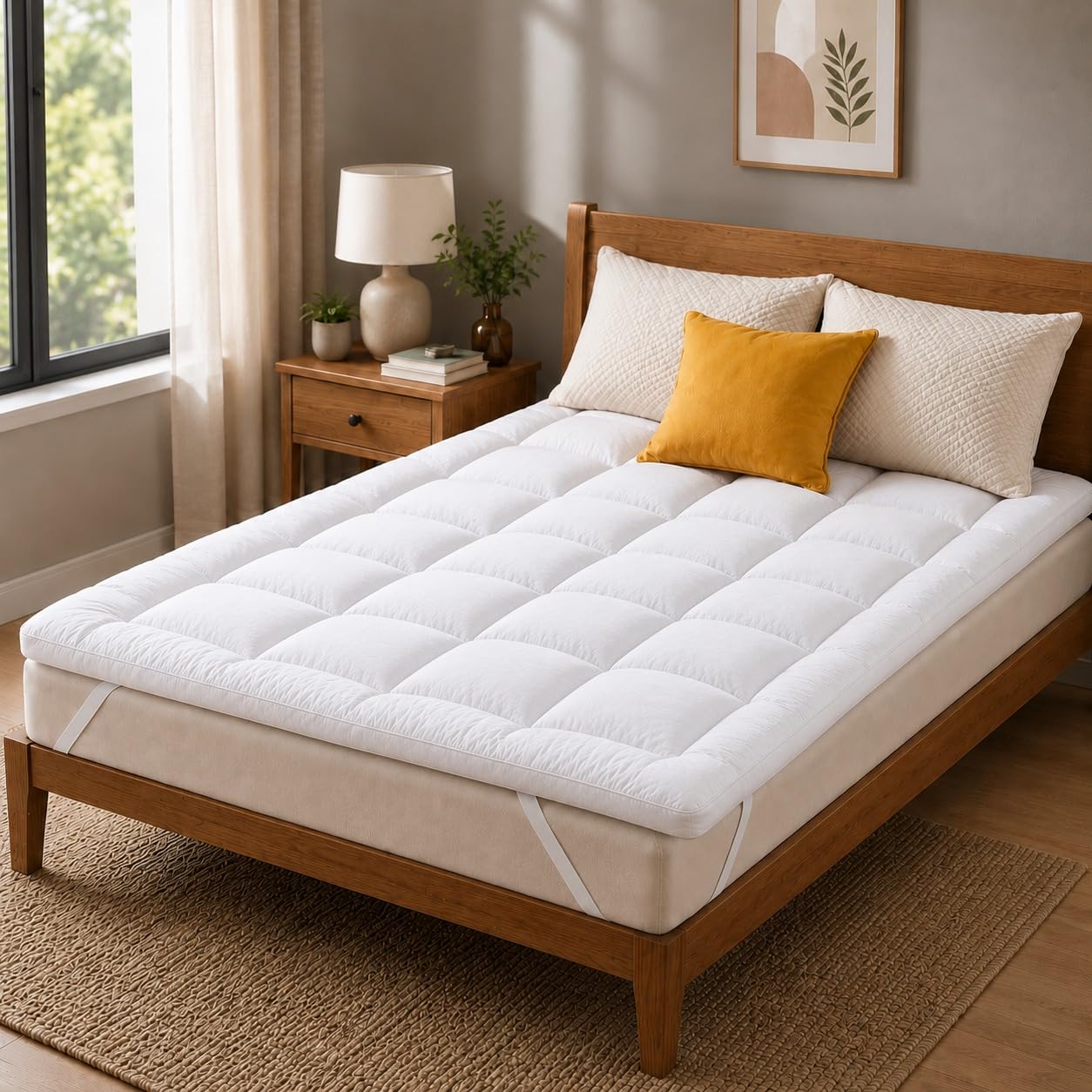 Universal Comfort Super King Mattress Topper – 5cm Microfibre Filling