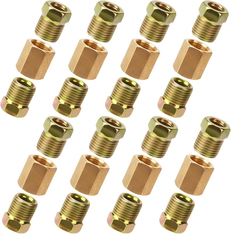 Kit de conexões para linha de freio 1/4" ecocstm com rosca 7/16-24 – 24 peças