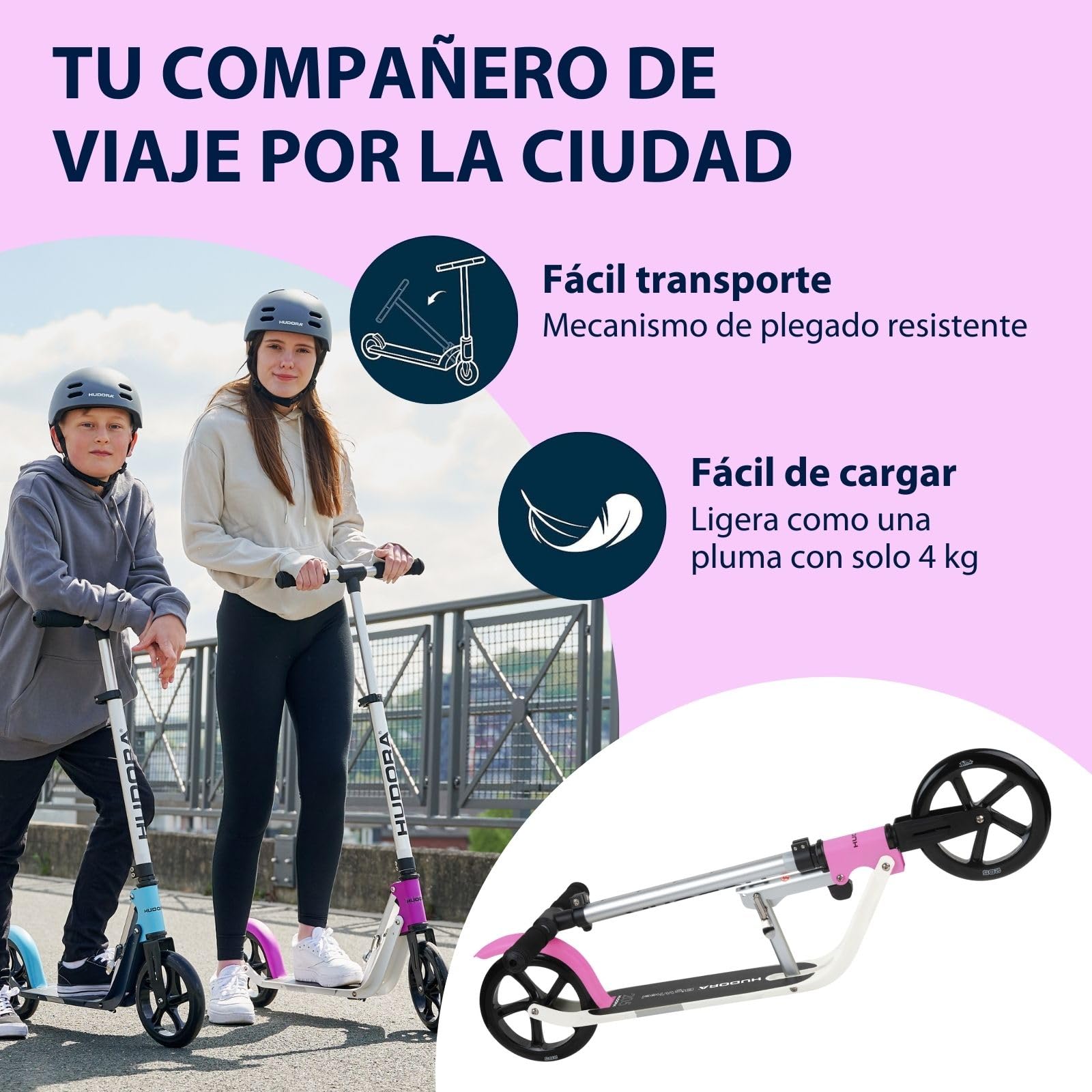 Hudora Bigwheel 205 Pure Patinete Unisex Adulto