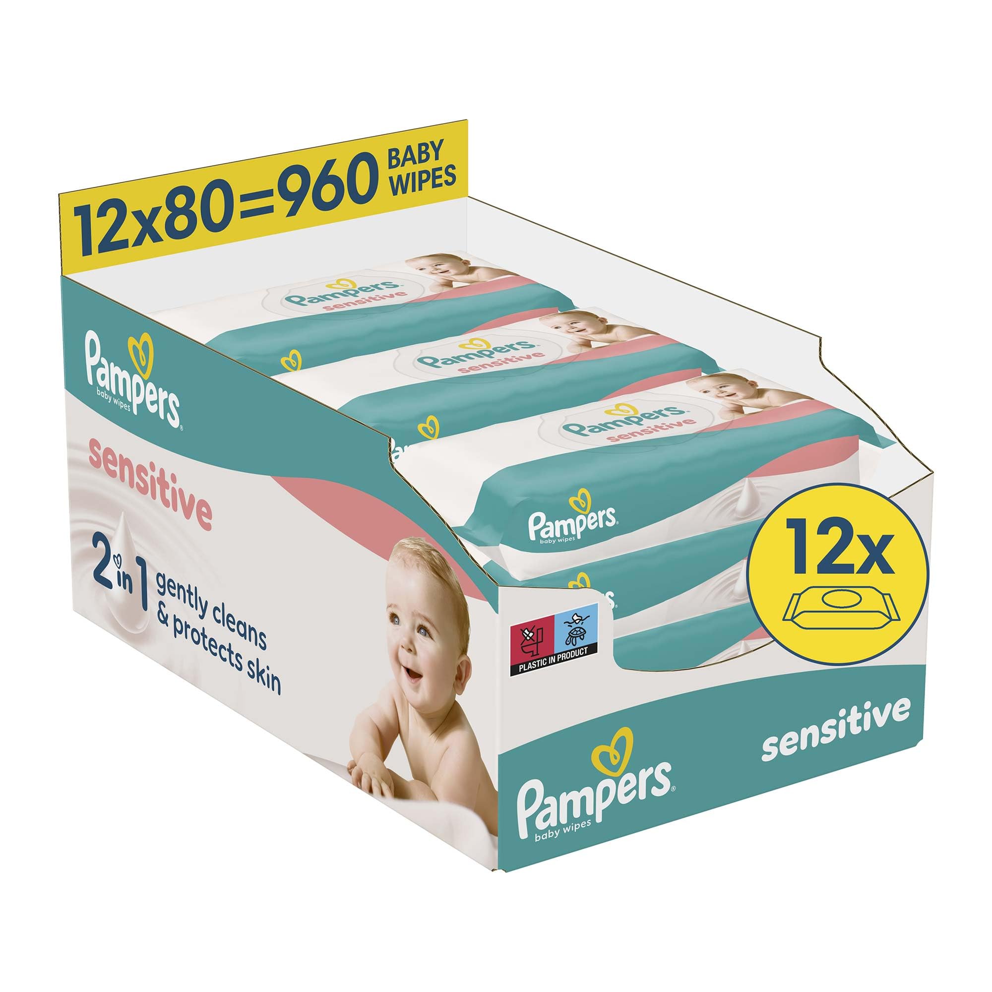Pampers Sensitive Bebek Islak Havlu 12 Paket 960 Yaprak