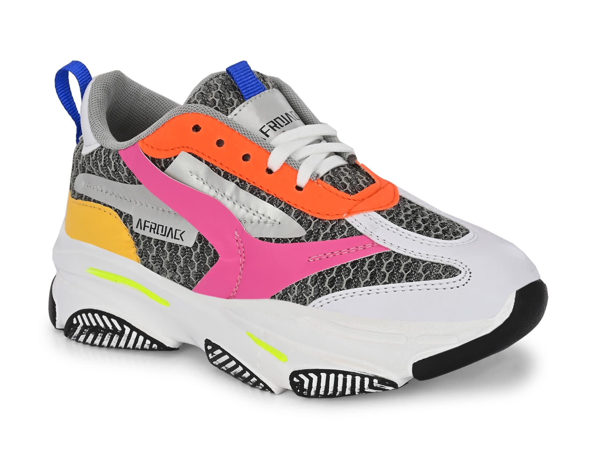 AFROJACK Womens Casual Sneaker | Lace Up Comfortable Black Pink Color Shoes w575 (B0BWNM1XWJ) Amazon Price History, Amazon Price Tracker