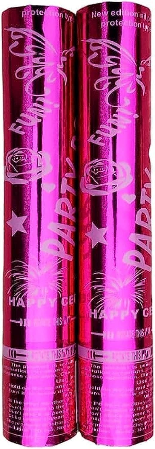 FAM 2 pcs Party Popper Confetti Cannon Twist & Shoot Popper for Party, Wedding, Birthday Party, Baby Shower, Festivals and All Celebrations (Gold) Confetti Poppers