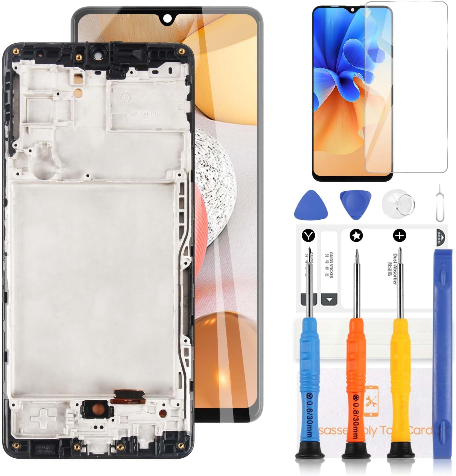 LADYSON 6.6" LCD Screen for Samsung Galaxy A42 5G A426 SM-A426B SM-A426B/DS TFT LCD Display Touch Screen Digitizer Assembly with Tools (TFT Black Frame,Small Size)