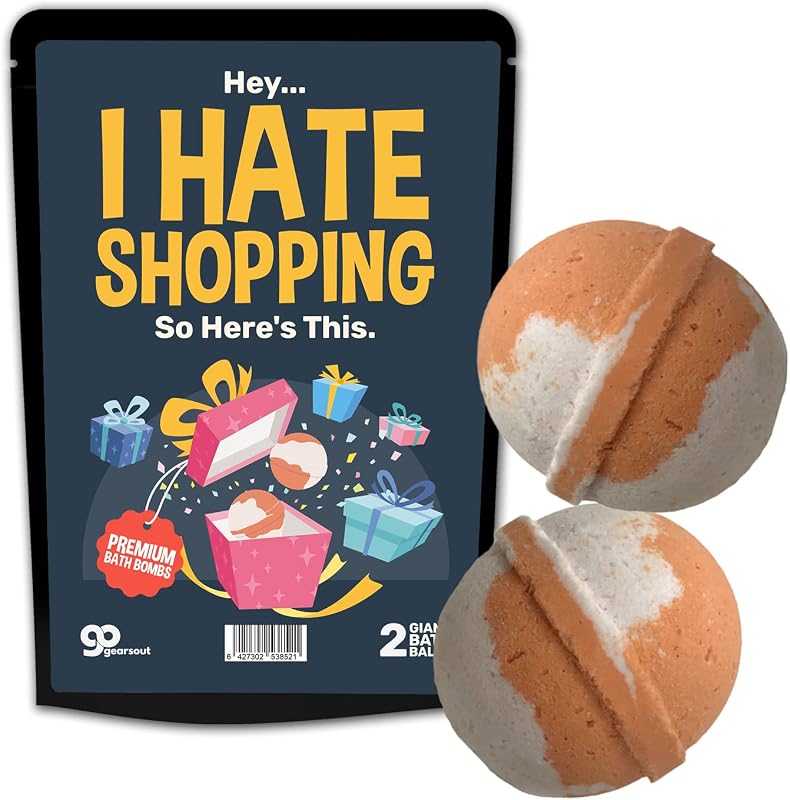 I Hate Shopping So Heres This Bath Bombs for Friends Unisex White Elephant Gift Ideas Holiday Bath Bombs for Women Secret Santa Gifts for Adults