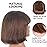 Rebasar Chocolate Brown Short Bob Wigs Human Hair Wear and Go Bob Wig With Bangs Human Hair Wigs for Black Women Glueless Brazilian Straight Hair None Lace Front Wig Dark Brown 8 Inch