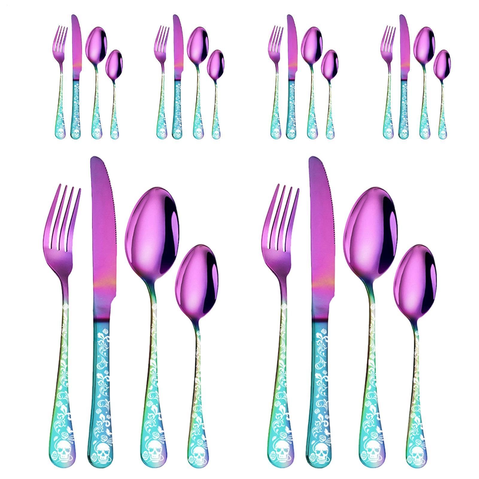 Juego de cubiertos de acero inoxidable, juego de utensilios de cocina de