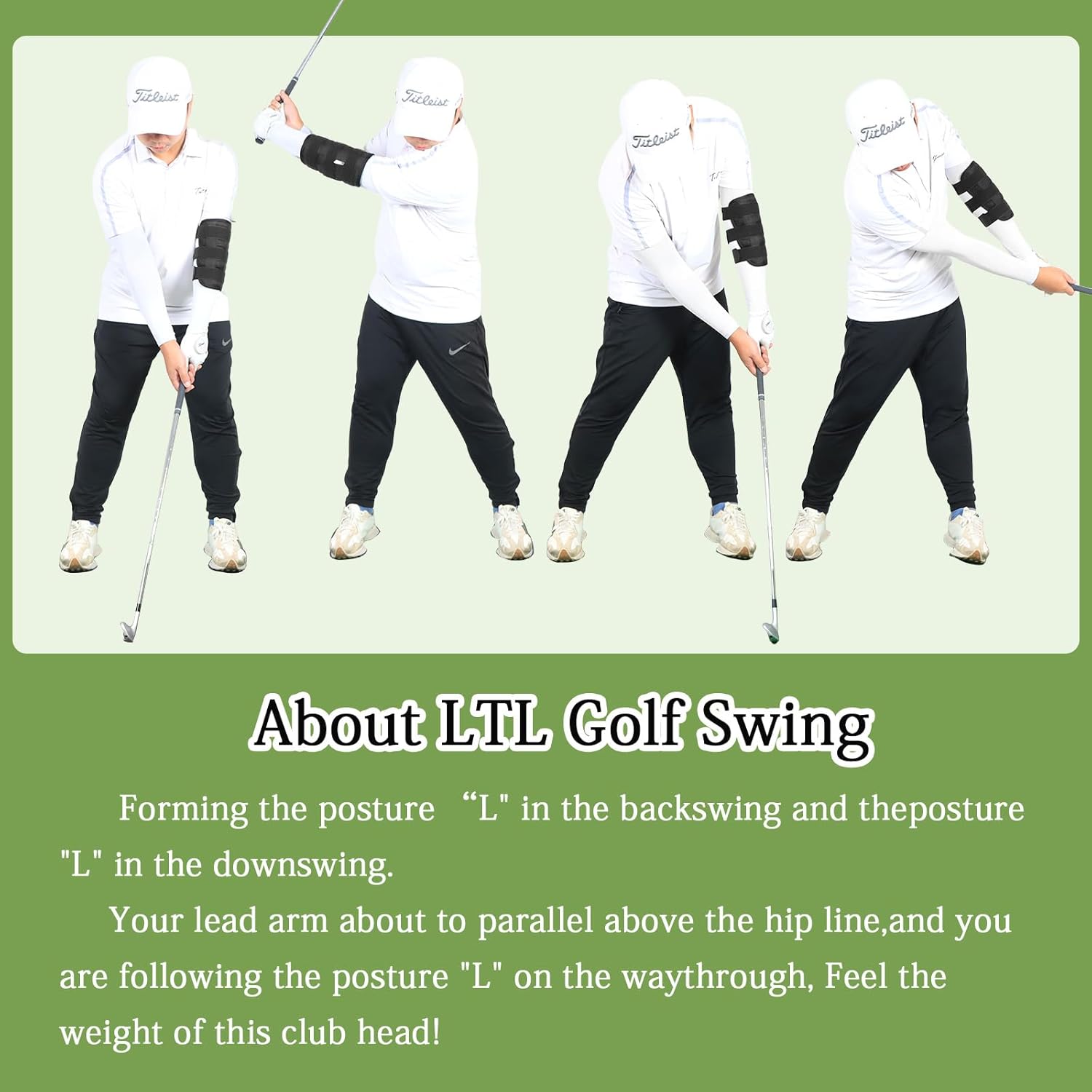 Golf Swing Training Aid, Straight Arm Golf Training Aid - Elbow Brace Golf Swing Trainer, Left Arm Straight Brace - Correct Posture & Build Muscle Memory, Perfect for Amend Chicken Wings