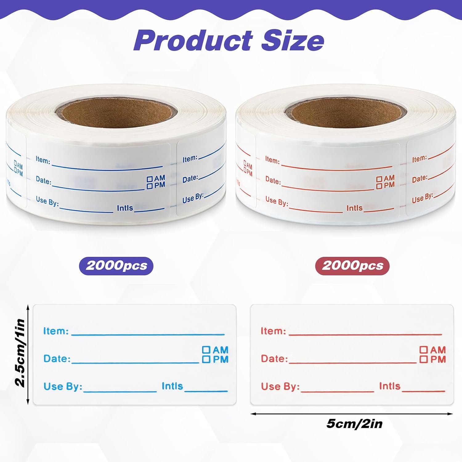 8 Rolls 4000 Pcs Removable Freezer Labels for Food Containers image 2