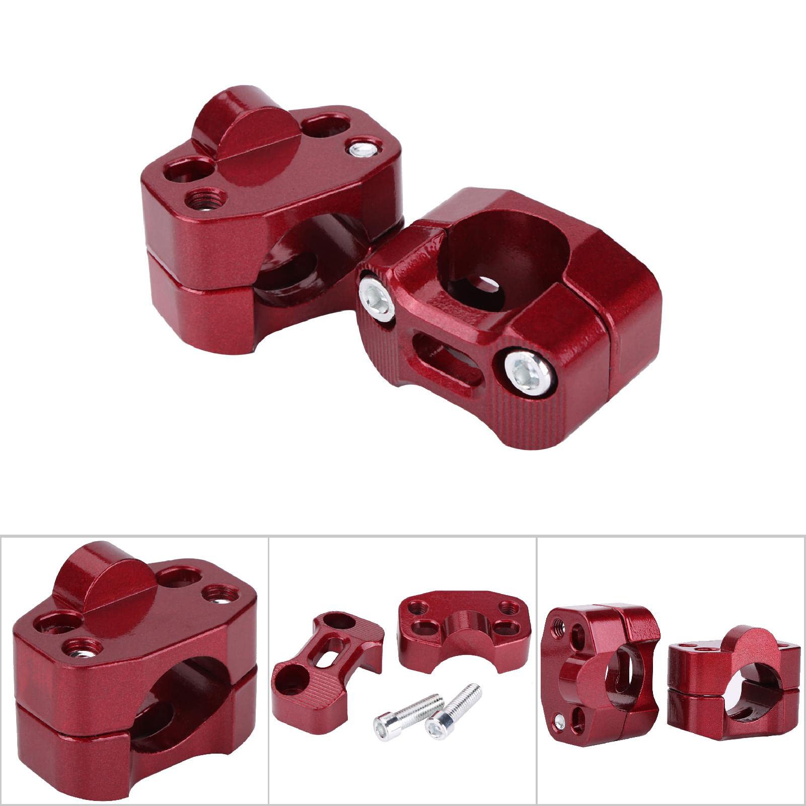 Lenker Riser Für Motorräder - 22mm/28mm Fat Bar Adapter Aus CNC-Alu In Silber