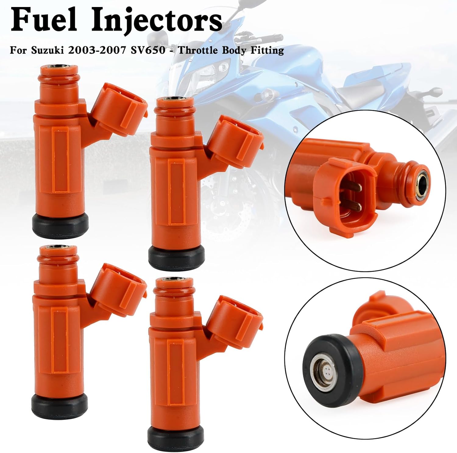 Mad Hornets Fuel Injector For Suzuki GSX-R600/750 Vstrom 650 SV650 2003-2007 15710-17G00-4PCS