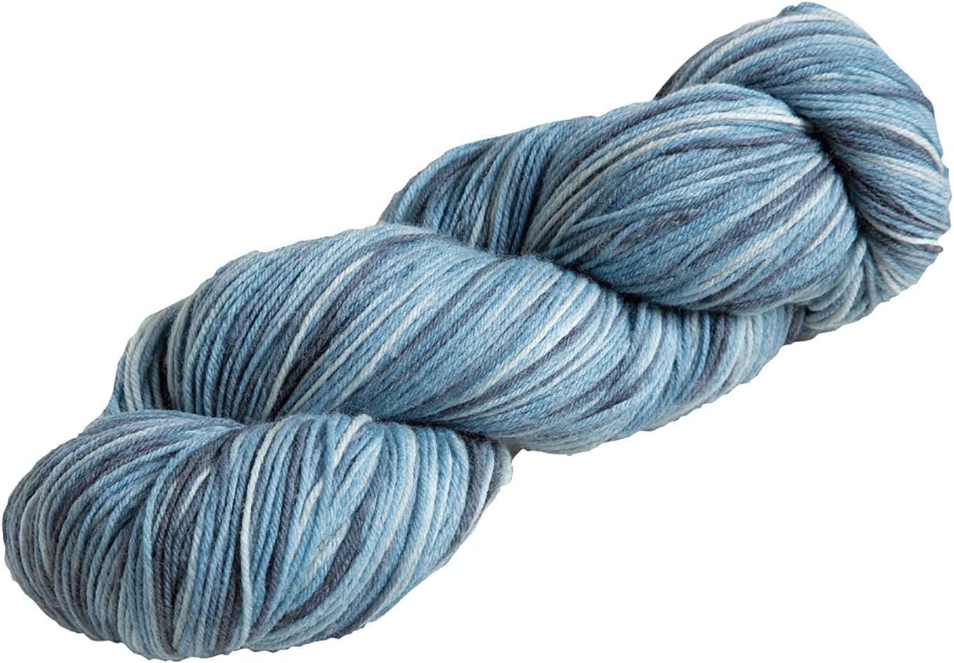 Knit Picks Stroll Hand Painted Merino Wool Fingering Weight Sock Yarn Blue - 100 g (Pluto)