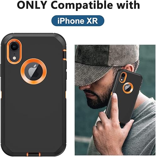 Miniatura 2 de Funda para iPhone XR, con protector de pantalla integrado, protección resistente contra caídas, cuerpo completo, a prueba de golpes, a prueba de
