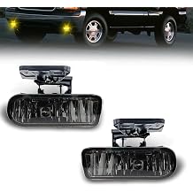 Boxlight Fog Lamp Compatible with [1999-2002 GMC Sierra] [2000 2001 2002 2003 2004 2005 2006 GMC Yukon] Smoked