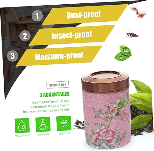 Miniatura 2 de RORPOIR Carrito de té de cerámica a granel, bolsas de té a granel, recipientes de alimentos con tapas, recipientes de comida china, latas de té para