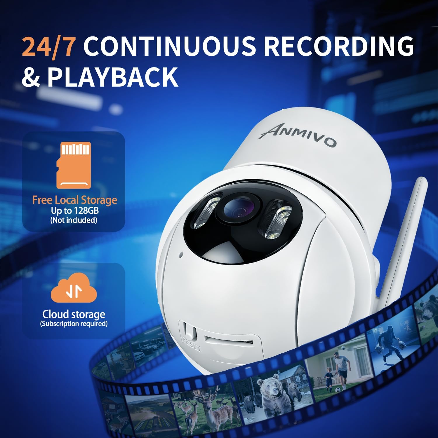 Security Camera Indoor, 5GHz/2.4GHz WiFi Camera for Home Security, 2k HD, 360° PTZ Camera, Plug-in Wall Mount Camera with Phone App, Color Night Vision, Smart Human Alert