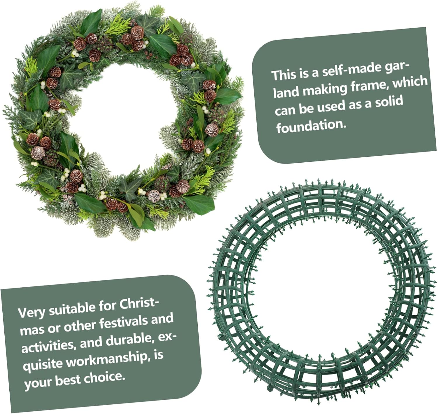 2pcs DIY Wreath Frames Flower Loop Wreath Hoops for Flower Party Decorations Home Garden Decorations