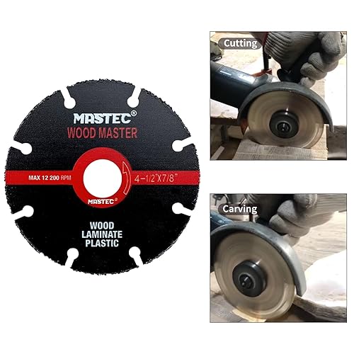 Miniatura 3 de Cuchillas de carburo de tungsteno soldadas de 4 12 pulgadas, fácil corte para tablones clavados de madera, tubo de plástico con eje de 78 pulgadas