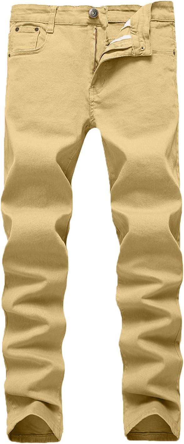 WULFUL Mens Slim Fit Comfortable Stretch Denim Pants