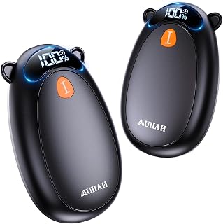 Hand Warmers Rechargeable with LED Display Magnetic 2 Pack, 4 Levels Heat, Portable Electric Hand Warmers Gifts for Christmas, Men, Women, Raynaud, Football, Camping, Hunting, Golf
