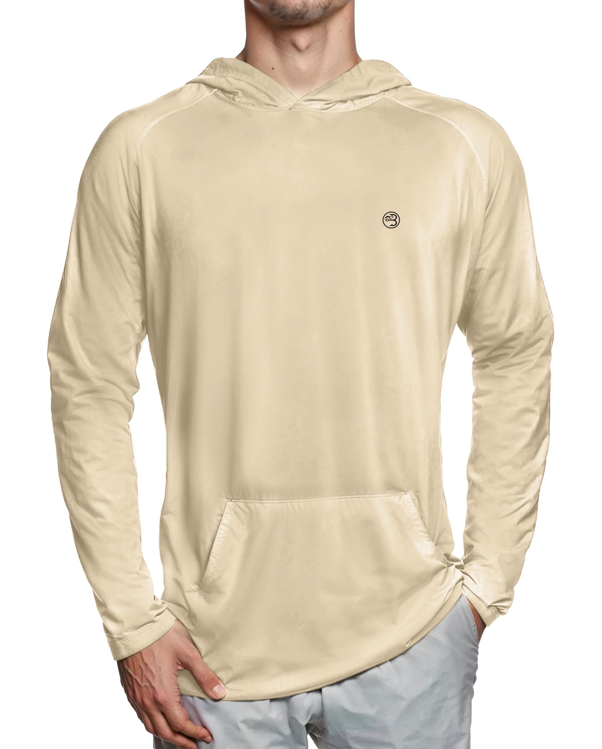 Baitium Mens Dri-Fit UPF 50+ Sun Shirt Hooded, Fishing Shirts Long Sleeve, Sun Protection Quick Dry Wicking, Rash Guard