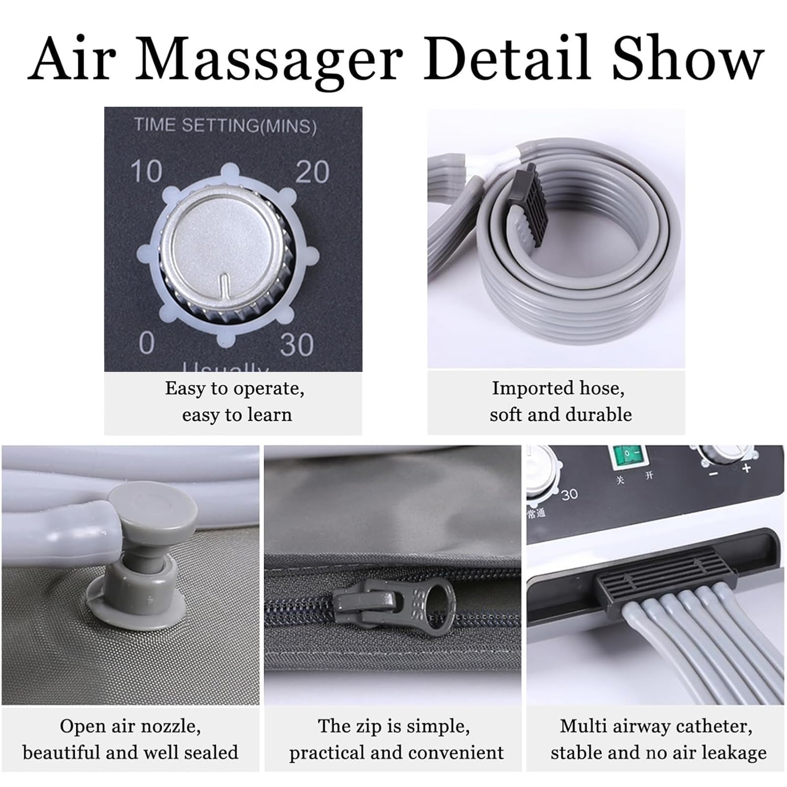 Pressoterapia Linfodrenaggio per Casa con 6 Airbag, Massaggiatore Elettrico a Compressione d'Aria Gambe E Addome E Braccio Piedi, Macchinario Pressoterapia Professionale Presso Terapia